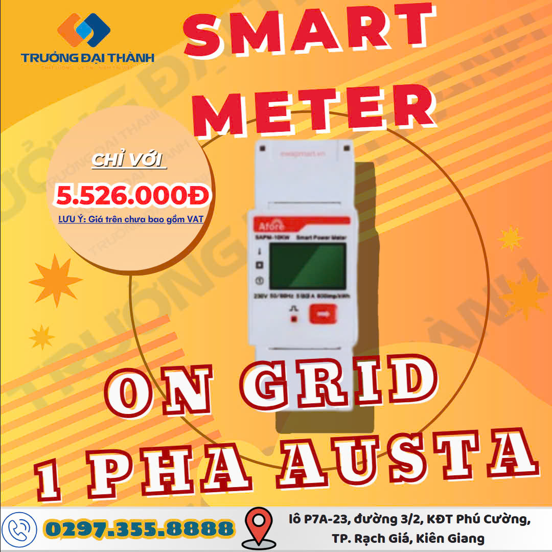 Smart Meter hệ On-grid 3 pha dưới 40kW Austa DTSD1352